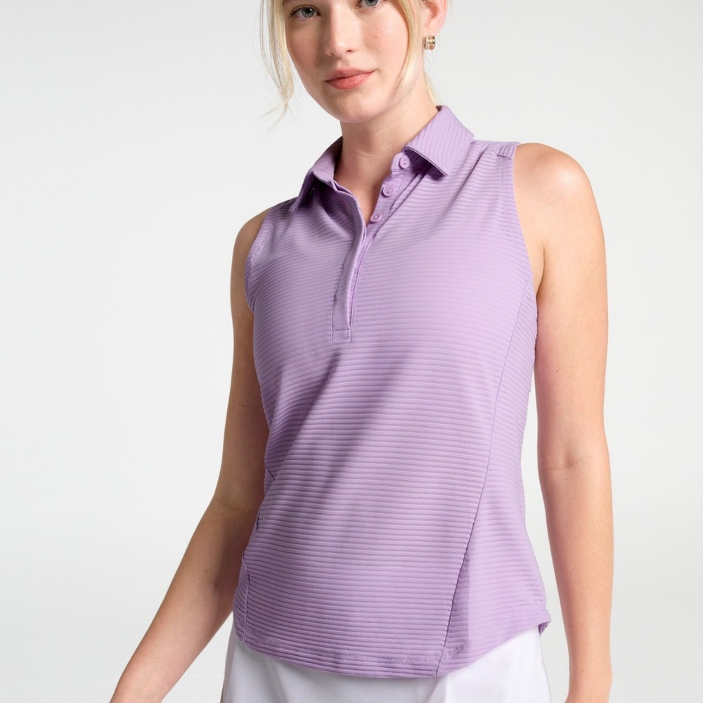Calia by Carrie Underwood Renew Sleeveless Golf Polo Purple Lavender Size Small
